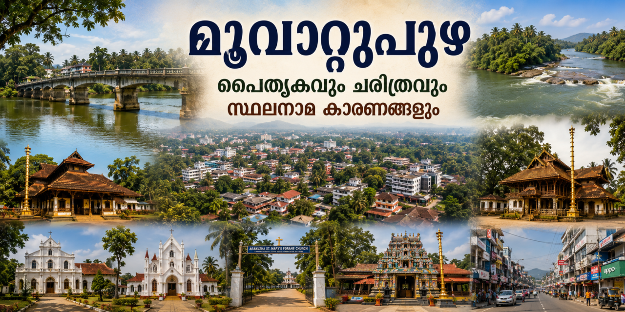 മൂവാറ്റുപുഴ: മൂന്ന് നദികളുടെ സംഗമത്തിൽ പിറന്ന ചരിത്രനഗരം — പൈതൃകവും ചരിത്രവും സ്ഥലനാമ കാരണങ്ങളും